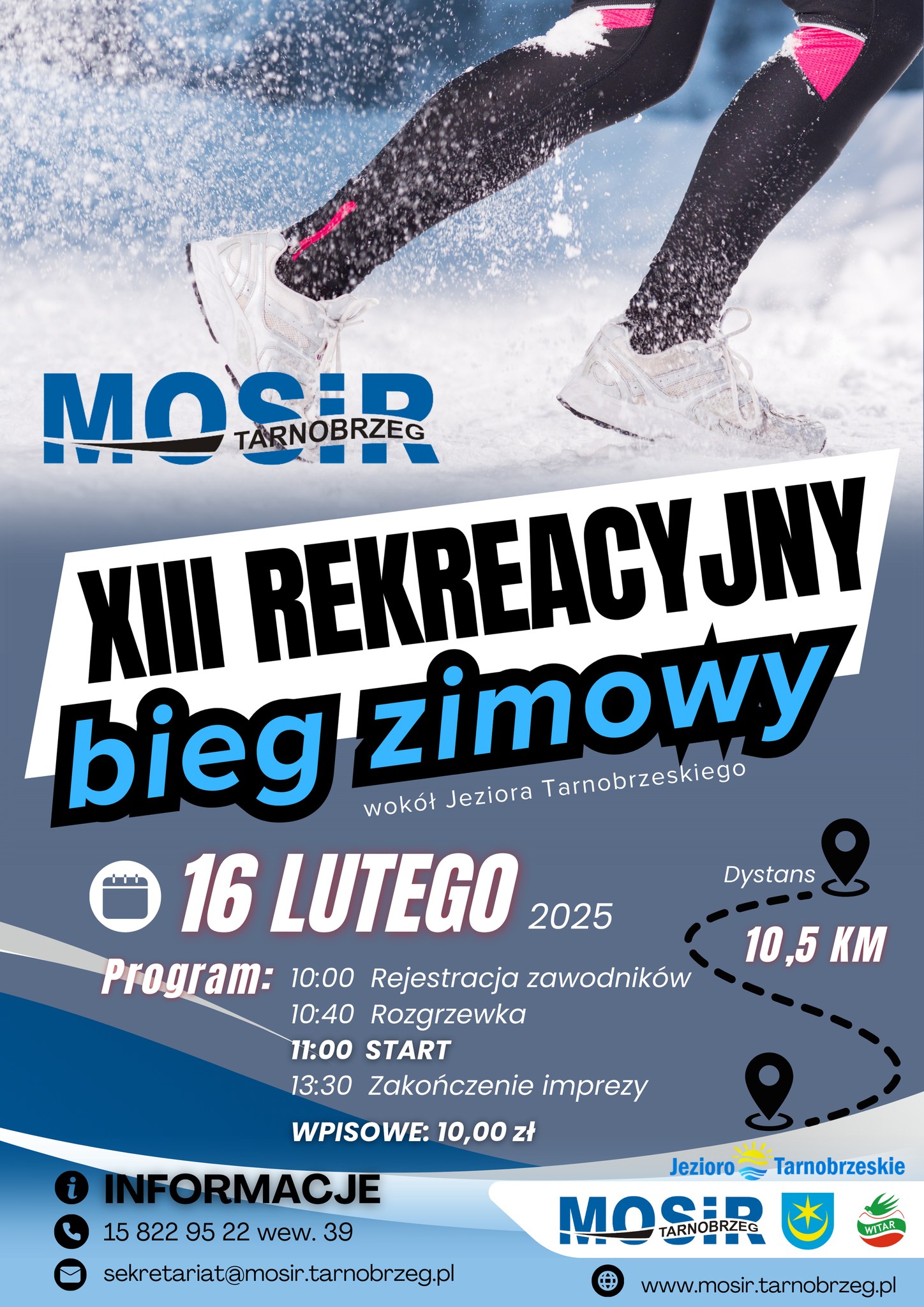 XIII Rekreacyjny Bieg Zimowy wokół Jeziora Tarnobrzeskiego i charytatywny kiermasz na rzecz Wiktorii Wilk